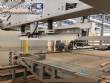Paletizadora autom�tica com alimenta��o de produto paletes interfolhados Gebo Sidel  e aplicador de filme stretch Robopac