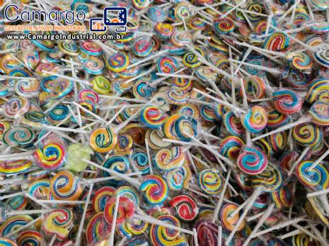 Ind�stria para fabricar pirulito colorido chupetinha tweeps balas del�cia