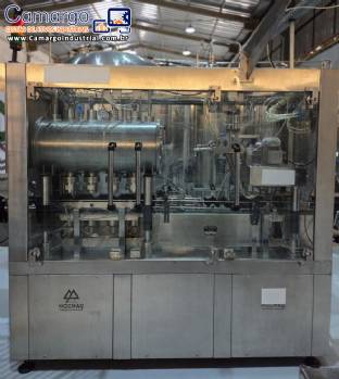 Linha para envase de latas bebidas carbonatas com gás 1.000 latas por hora