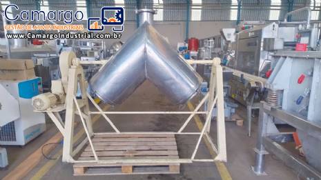Misturador em V em inox 200 litros