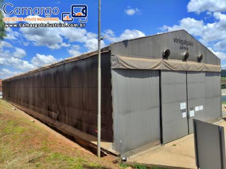 Galpo de lona em estrutura metlica de ao carbono Sansuy