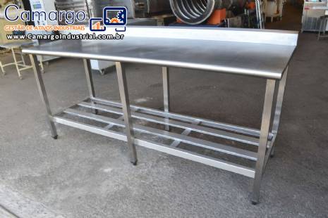 Mesa de a�o inox 700 mm x 2000 mm Euro Formas