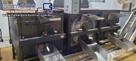 Linha de torrefao de gros amendoim Fabrimak torrador resfriador 750 kg / h