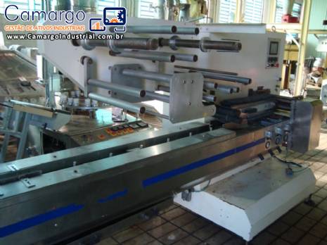 Embaladora flowpack para macarrão massa instatanea tipo miojo lámen com aplicador de sache de tempeiro Rullima Embaladora flowpack para macarrão massa instatanea tipo miojo lámen com aplicador de sache de tempeiro Rullima