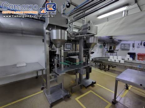 Envasadora dosadora em inox com 1 bico Serac para baldes potes grandes Envasadora dosadora em inox com 1 bico Serac para baldes potes grandes