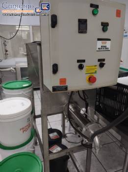 Envasadora dosadora pesadora com misturador de pás em inox para produtos pastosos granulados Peres & Canheiro 120 kg Envasadora dosadora pesadora com misturador de pás em inox para produtos pastosos granulados Peres & Canheiro 120 kg