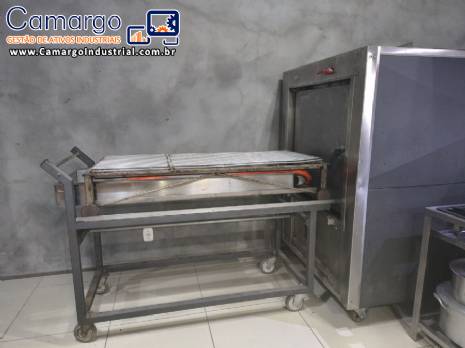 Forno industrial para porqueta assados leitoa costelas italiana Euroforni p1s Porchetta Singolo Forno industrial para porqueta assados leitoa costelas italiana Euroforni p1s Porchetta Singolo