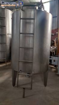 Tanque em inox com agitador 1.500 L Brasholanda com spray ball cip Tanque em inox com agitador 1.500 L Brasholanda com spray ball cip